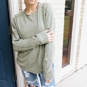 Men's Green Stitched Sweater